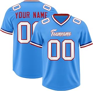 KXK Custom Football Jersey Personalized Stitched Team Name & Number - Breathable Polyester Sports Shirt for Men Women Youth