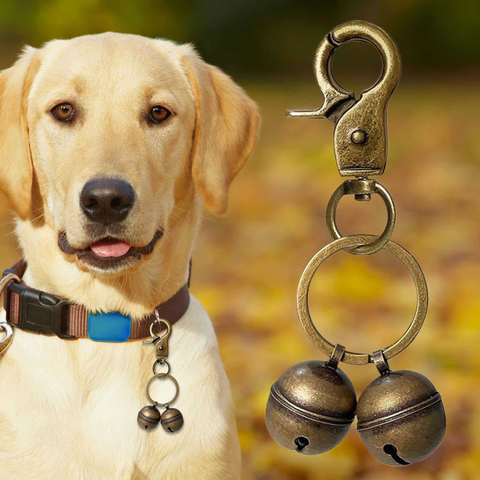 Campanilla para collar de perro | Campanillas colgantes para perros, decoración colgante, colgante para mascotas, senderismo, caza y paseo