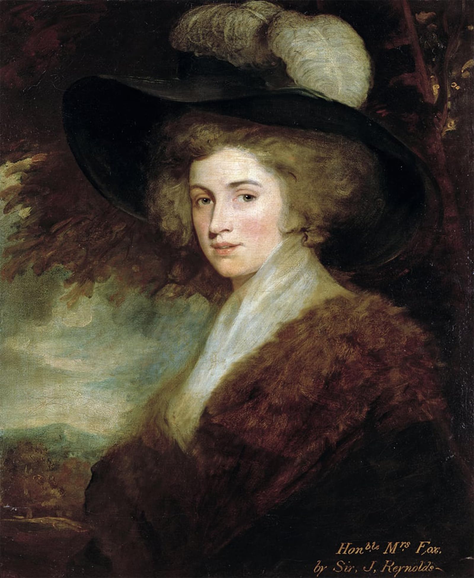 SERENDIPITP Retro Picture Poster Wall Art Pictures Painting Portrait of Mrs Charles by Joshua Reynolds Wall Art Canvas Print for Wall Decor 60x90cm