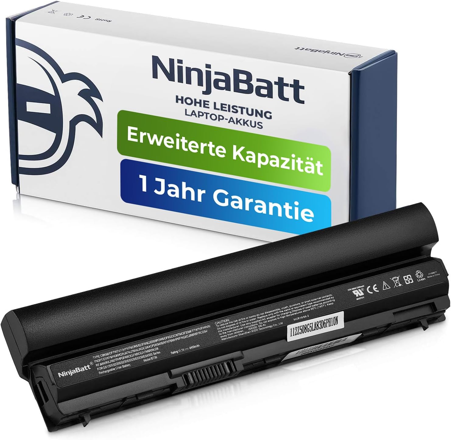 Green Cell Pro Extended Serie FRR0G/RFJMW/KFHT8/J79X4 Laptop Batterij voor Dell Latitude E6220 E6230 E6320 E6330 (Originele Samsung SDI-cellen, 9 Cellen, 7800mAh, Zwart