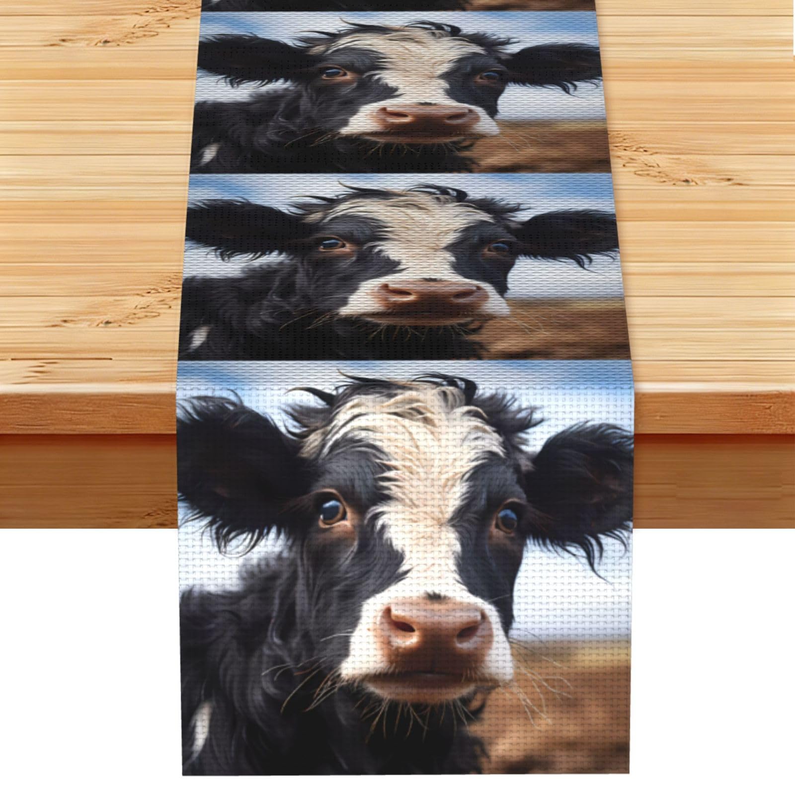 Cute Cow Table Runner 13x72 Inch Dining Decor