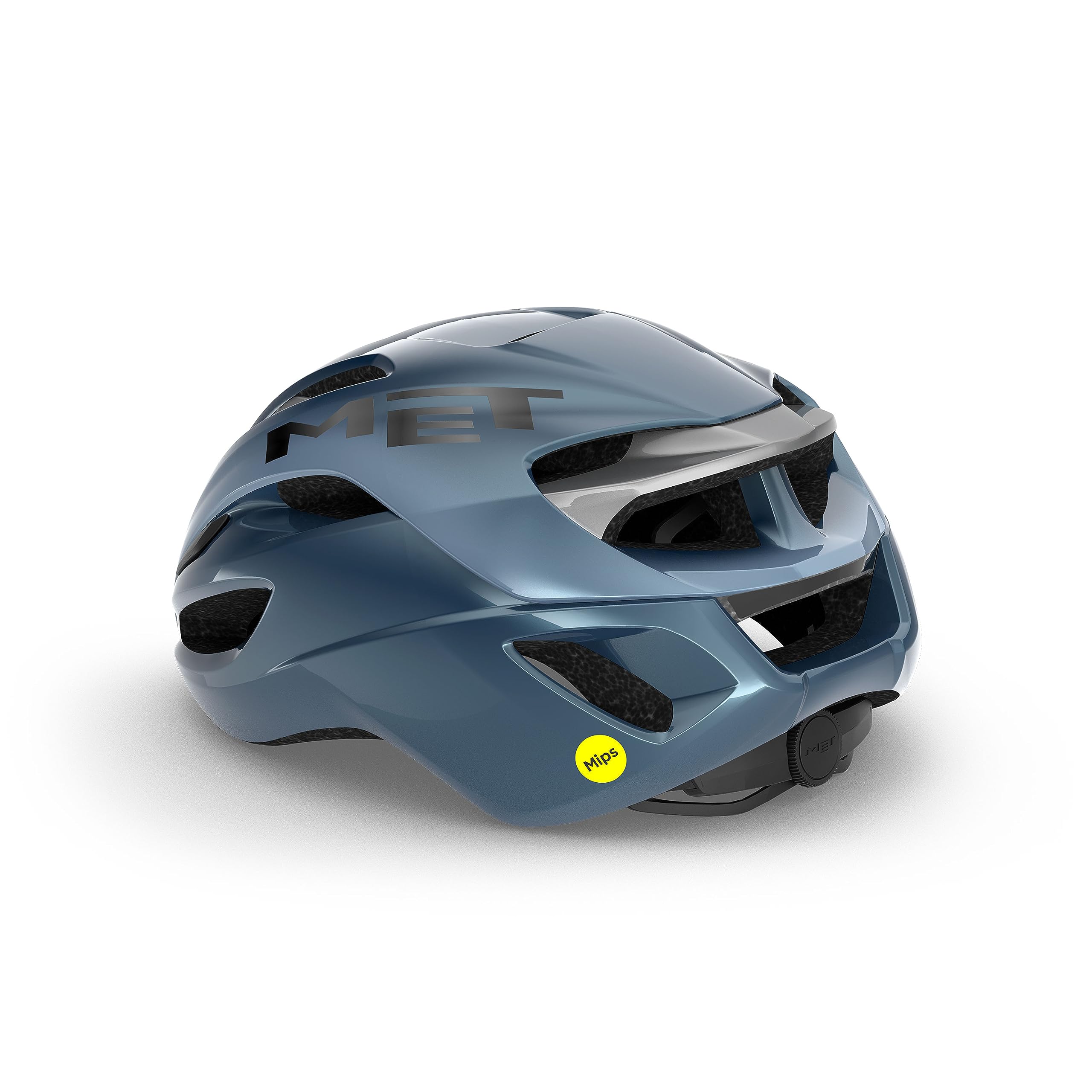 MET Rivale MIPS Road Cycling Helmet, Matt Navy Silver, Size 58-61cm - Image 2