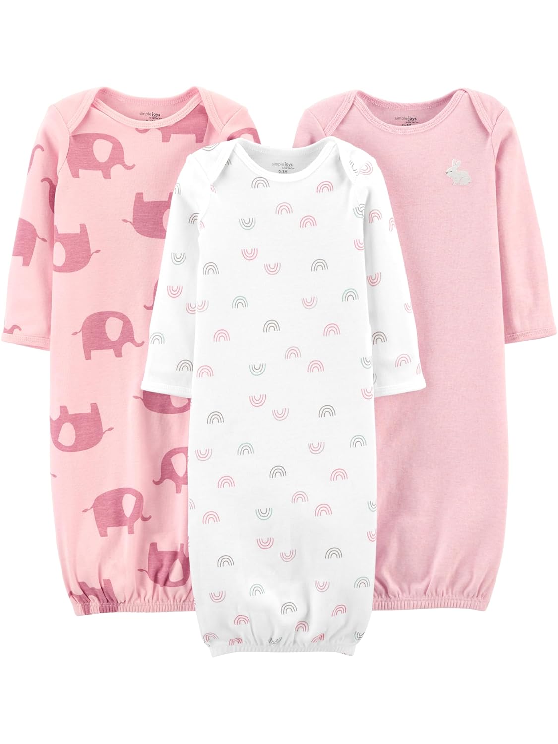 Simple Joys by Carters Baby Girls 3-pack Cotton Sleeper Gown