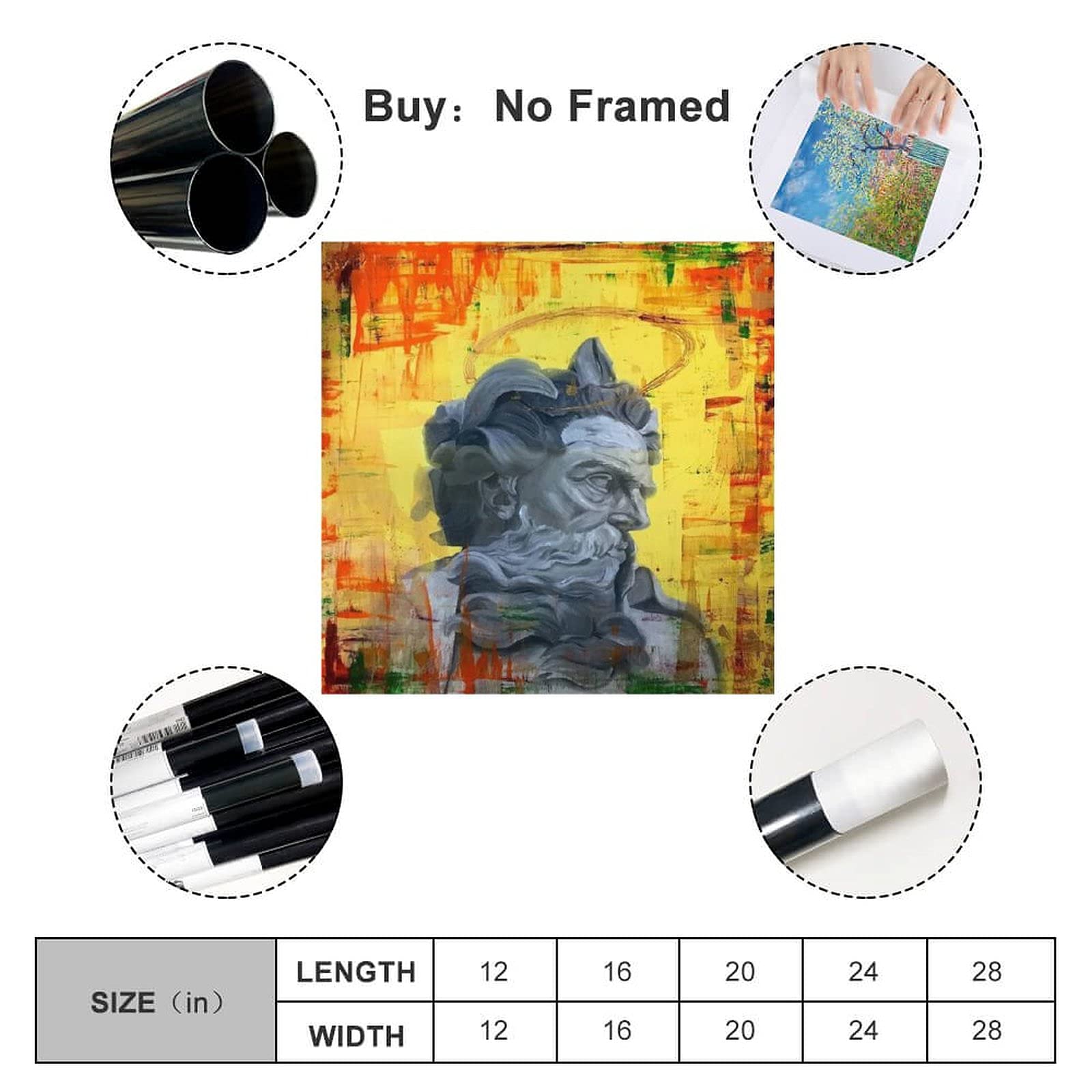 Farby i odcienie mural plakaty do pokoju plakat dekoracyjny obraz płótno sztuka ścienna salon plakaty sypialnia obraz 24 × 24 cale (60 × 60 cm)
