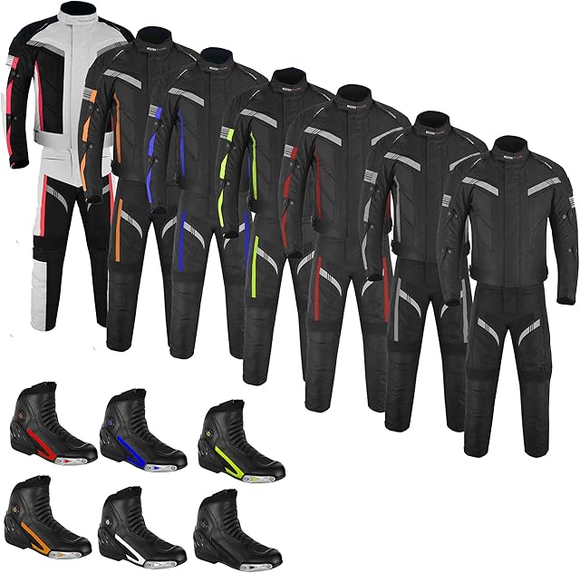 Motorbike Cordura Suit Off Road Motorcycle Leather Shoes Short Ankle Suits for Biker Mens Racing Armoured Race Boots Waterproof CE Sports Shoes