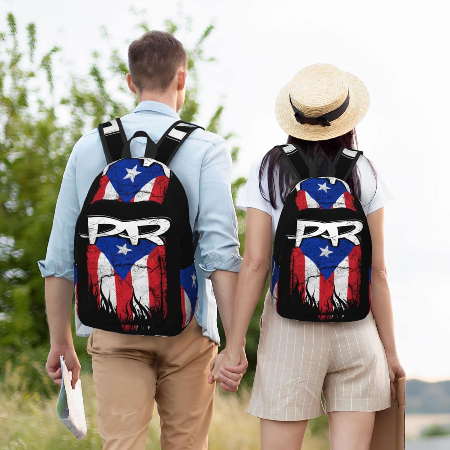 Puerto Rico Pr Flag Backpack with Adjustable Straps, Suitable for Travel Picnics Activities - Image 6
