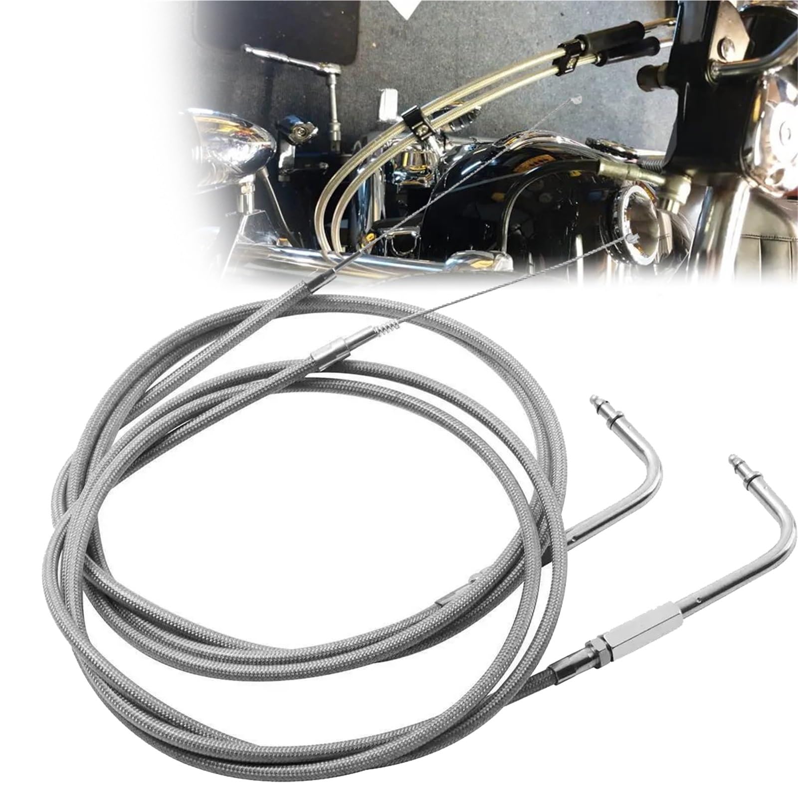 Câble d'accélérateur de moto 140 cm pour Harley Dyna et Softail 1996-2010