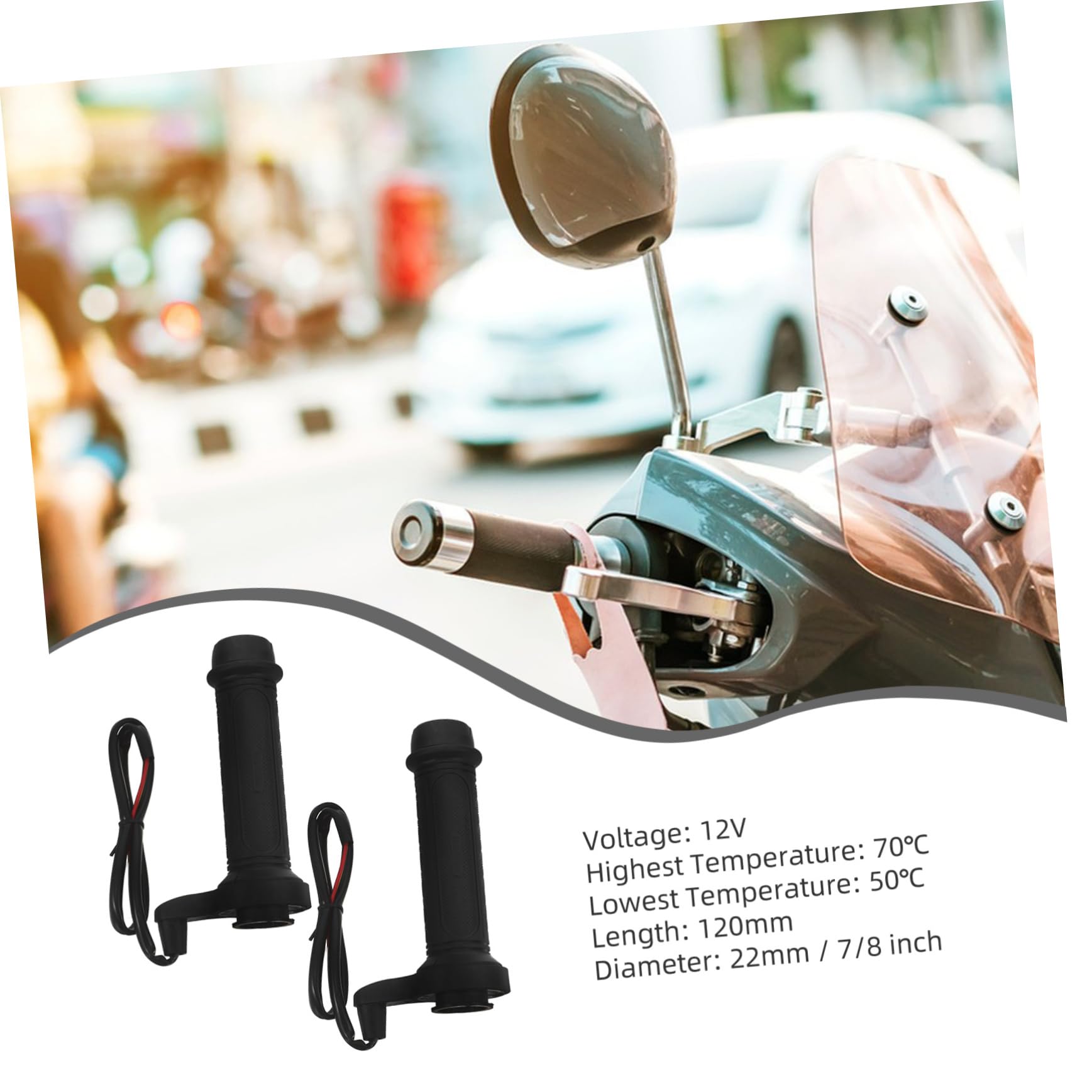 Motorrad Heizgriffe 12v Elektrische Lenkergriffe 22mm Paar