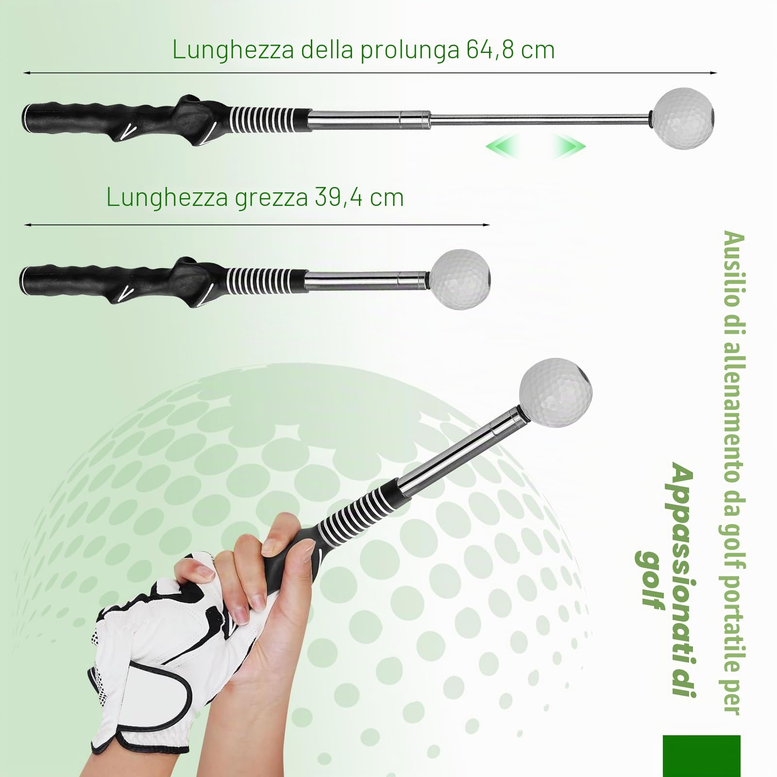 Allenatore di Swing da Golf con Suono ritmico, Golf Swing Grip, per Allenamento di Battuta di velocità e Forza Principianti, Ideale Come Regalo per Golfisti e Golfiste
