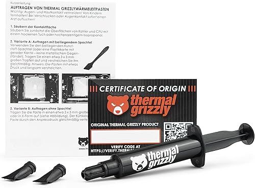 Miniatura 8 de Thermal Grizzly Hydronaut - Pasta térmica conductora de alto rendimiento de 0.28 oz0.1 fl oz, ideal para refrigeración por aire y agua