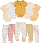 Ruliby Bodysuit bébé et Pantalon Set Summer Ribbed Mix Match Enfant garçon fille Vêtements Outfits