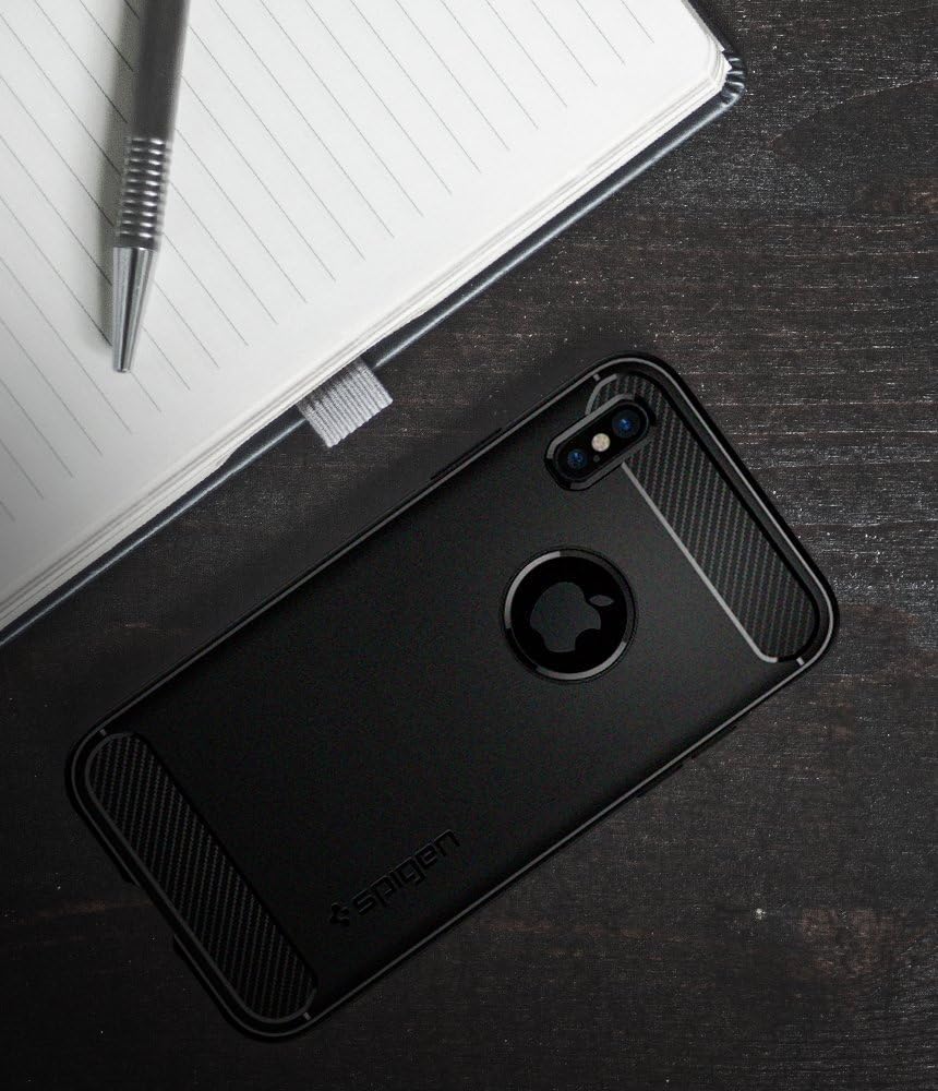Spigen Rugged Armor Designed for iPhone Xs Case (2018) / Designed for iPhone X Case (2017) - Matte Black