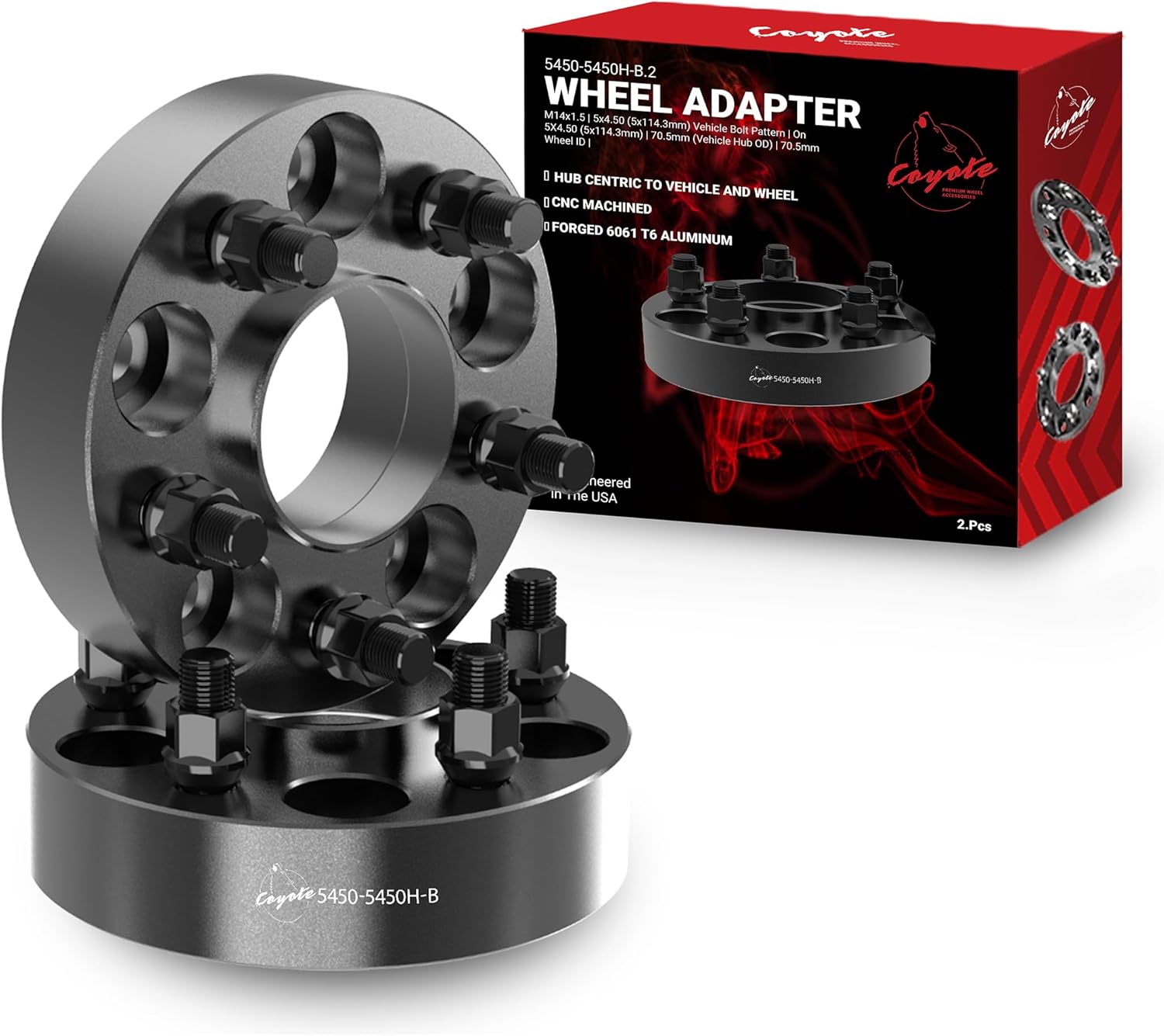 Wheel Accessories Parts 2 Pcs Hub Centric Wheel Spacers 5 on 115mm 5x115mm 1.25 Inch Thick 71.5mm Hub M14x1.5 14x1.5 Thread Stud Fits Chrysler 300 ｜Dodge Challenger Charger Magnum