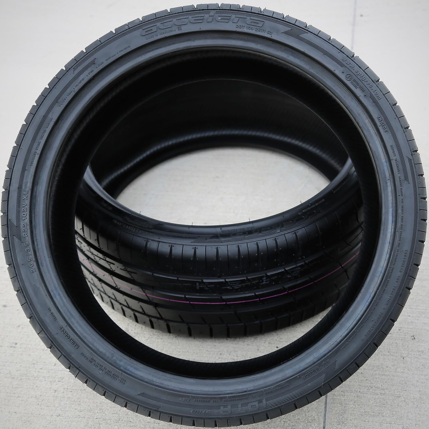 Accelera Iota ST68 All-Season Truck/SUV Performance Radial Tire-265/35R22 265/35/22 265/35-22 102V Load Range XL 4-Ply BSW Black Side Wall UTQG 400AA