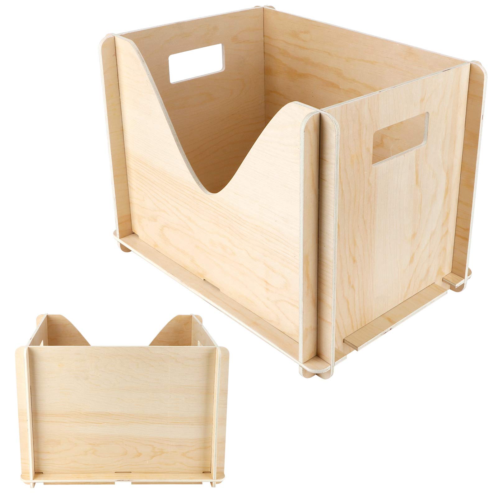 Caja de almacenamiento de madera organizador artesanal para decoración del hogar DIY 15x12x10in