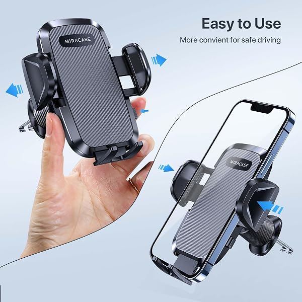 Miracase Miracase Handyhalterung Auto【Hochstabile Doppel-Stahlhaken】 Handyhalter fürs Auto Lüftung 360°Drehung für iPhone 15 Pro Max/14/13/12/11/SE/Samsung/Oneplus/Huawei usw Köper in use
