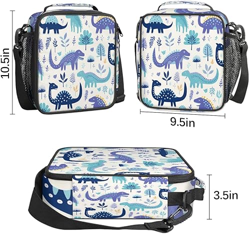 Miniatura 9 de Lonchera portátil para niños y niñas, bolsa de almuerzo con aislamiento reutilizable para fútbol, contenedor de almuerzo lavable, sin BPA, apto para