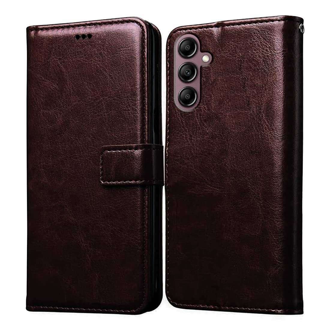 Amazon Brand- Solimo Flip for Samsung Galaxy A14 5G (Leather_Coffee) (B0BTHX5FY7) Amazon Price History, Amazon Price Tracker