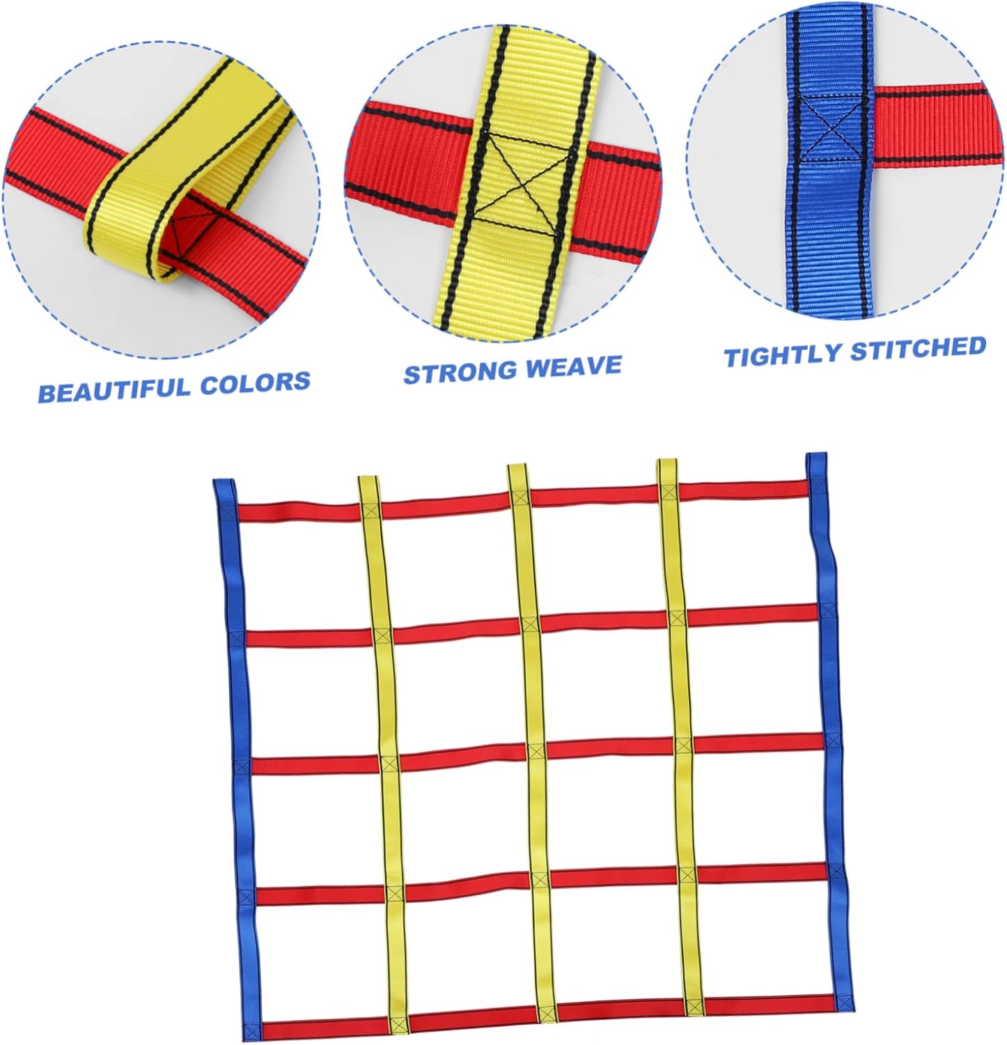 Climbing Cargo Net for Boys and Girls Nets for Boys and Girls Adventure Plaything Fun Rainbow Design