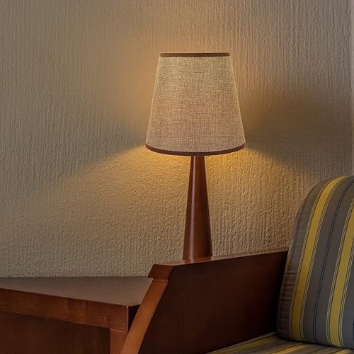Miniatura 2 de Pantalla pequeña de tela para lámpara de mesa, cubierta de luz de mesa E27, tela de arpillera, reemplazo para lámpara de mesa, lámpara de pie, color