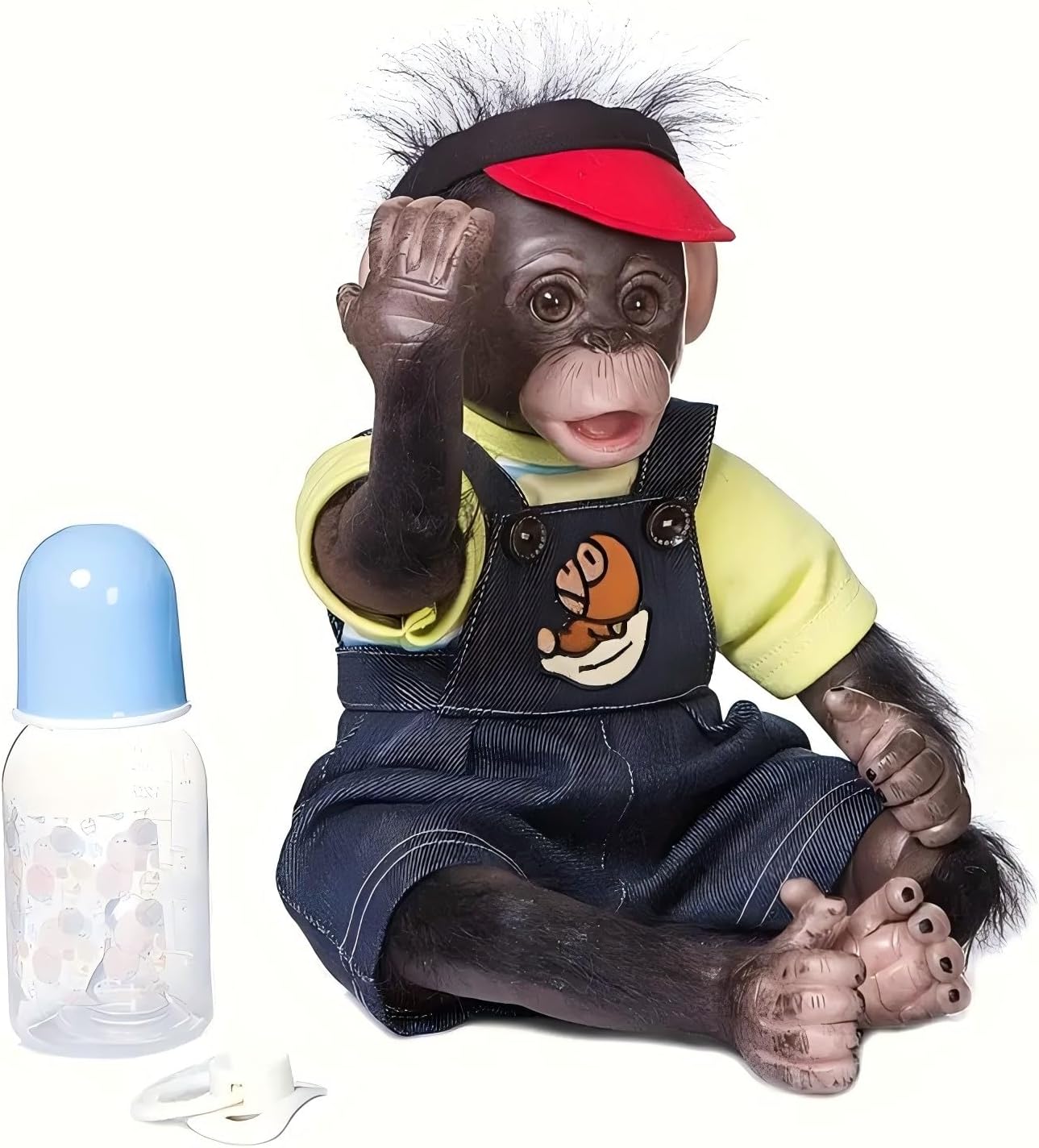 Pinky Cute 16 inch 42cm Reborn Baby Monkey Doll Lifelike Newborn Doll Hand Painted Monkye Bebe Doll Collectible Art Dolls Toy for Kid Gift