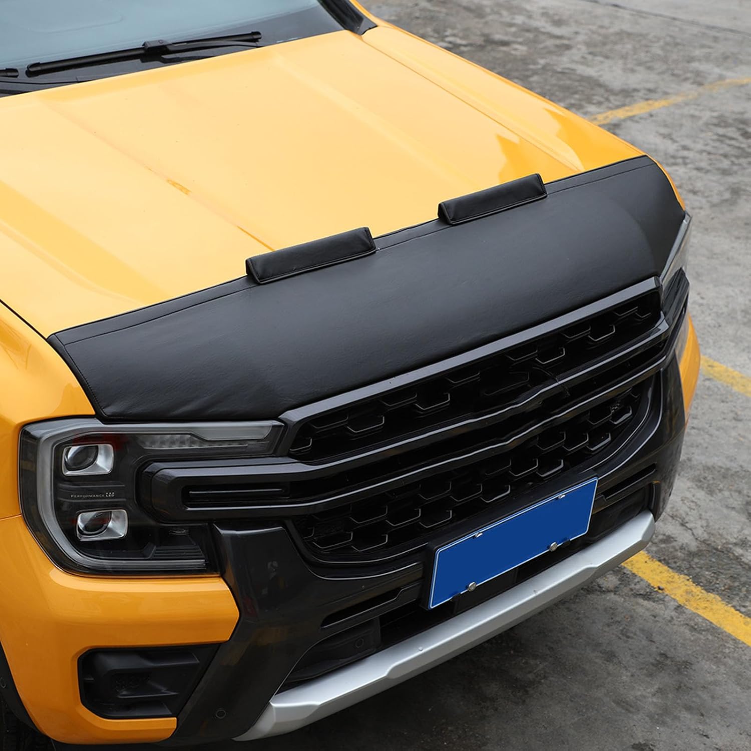 Car Bonnet Hood Bra Compatible with Ford Ranger 2022-2026，Front End Nose Mask，Car Engine Cover Bra Hood Guard Hood Shield Bug Deflector Protection Accessories
