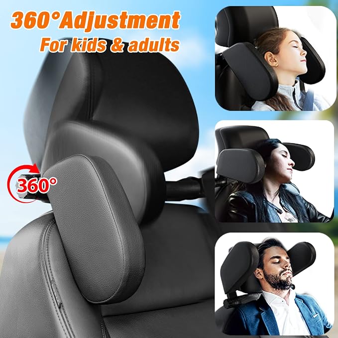 Almohada de soporte para reposacabezas de auto ajustable miniatura 4