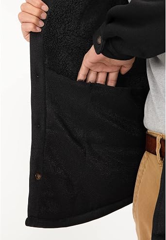 Men's Fleece Button Up Shirt Sweater Jacket Warm Lined Shirts Sherpa Outwear Jackets