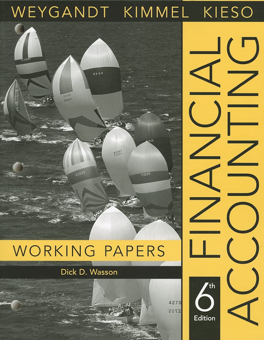 Buy Financial Accounting Working Papers (Wiley Plus Products) Book