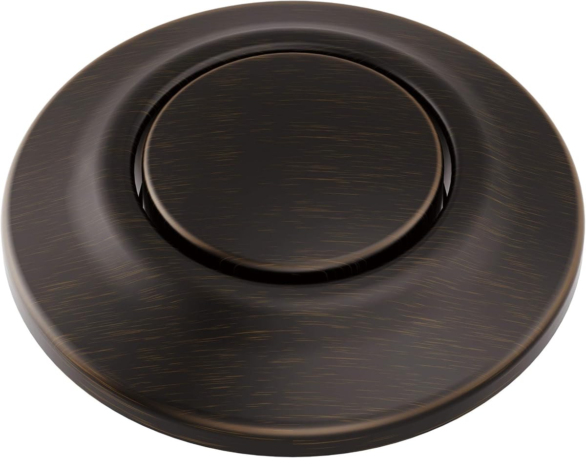 Delta 72050 Interruptor de aire para eliminación de basura, módulo de alimentación con salida doble y tubo de aire de 6 pies incluido, bronce veneciano