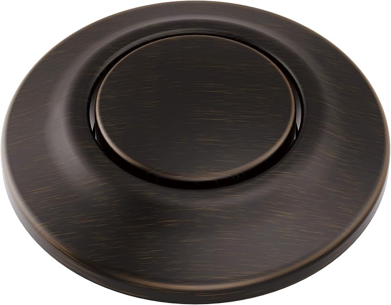 Delta 72050 Interruptor de aire para eliminación de basura, módulo de alimentación con salida doble y tubo de aire de 6 pies incluido, bronce veneciano