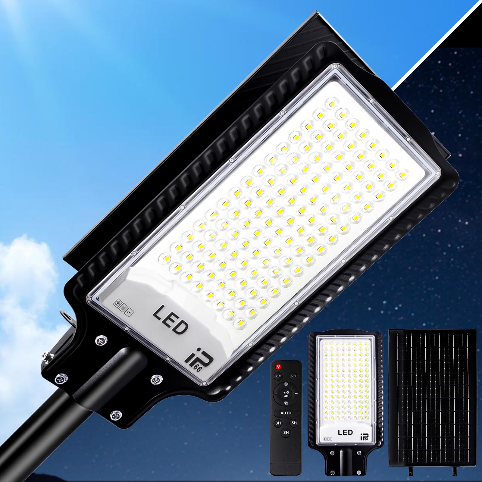 2pcs 100W Lampione LED 6500K Super Luminoso Luce stradale a LED,IP66 Faretto LED da Esterno Consumo Basso Faretti LED per illuminazione di giardini,parcheggio luce strada scuola Giardino Magazzino