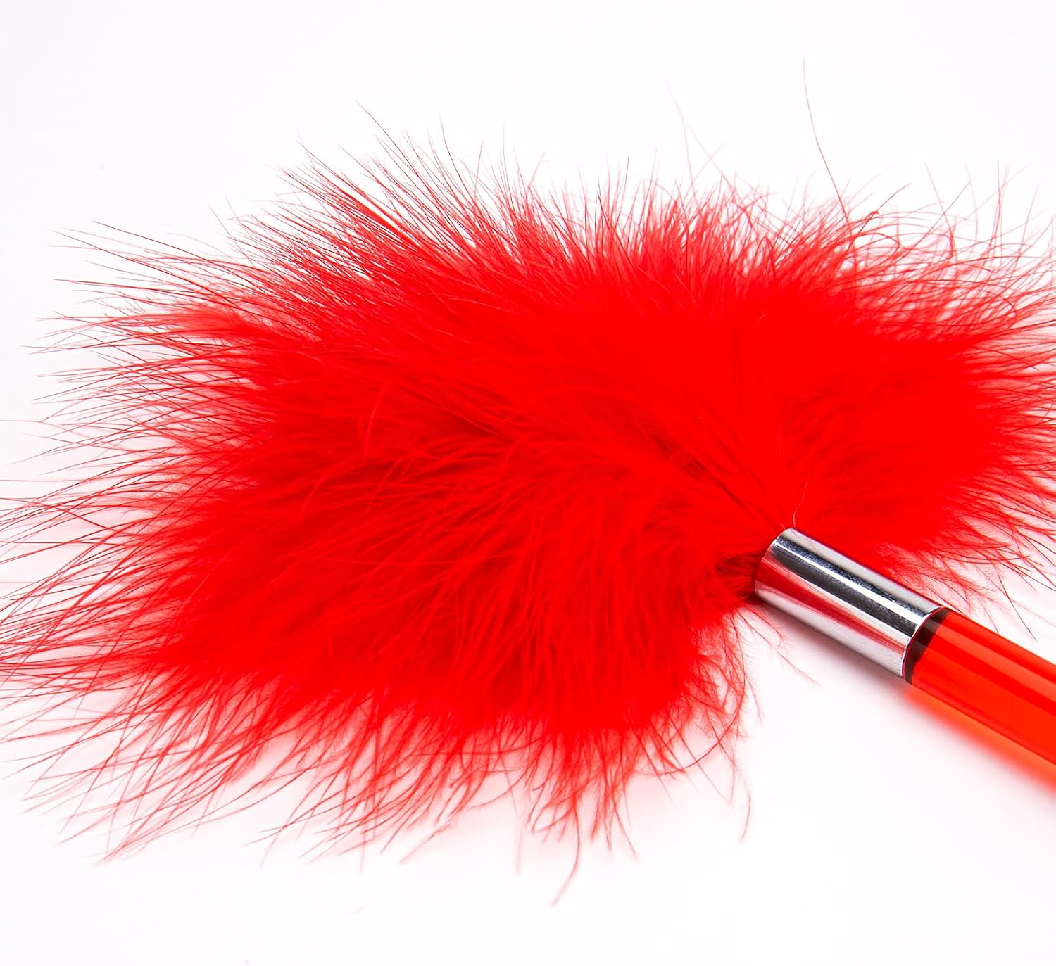Sex Feather Flirting Feather Sex Feather Tickler Teaser Acrylic Iron Beads Ticklers for Adults Bedroom Pink