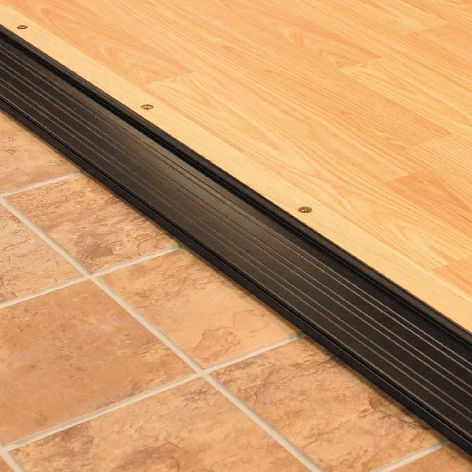 Doorway Uneven Floor Transition Strip, T Molding Transition Strip, Carpet to Tile Threshold Edge Trim, Non-slipl Aluminum Floor Reducer, for Large Gaps Doorway, Easy to Install ( Color : Silver , Size