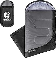 Vista 12 de VENTURE 4TH Saco de dormir para mochileros – XXL, tamaños dobles e individuales – Saco de dormir ligero para clima cálido y frío para adultos, niños