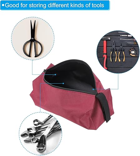 Miniatura 5 de PATIKIL Bolsa de herramientas con cremallera de 12 pulgadas, paquete de 2 bolsas de herramientas multiusos, bolsa impermeable, organizador de