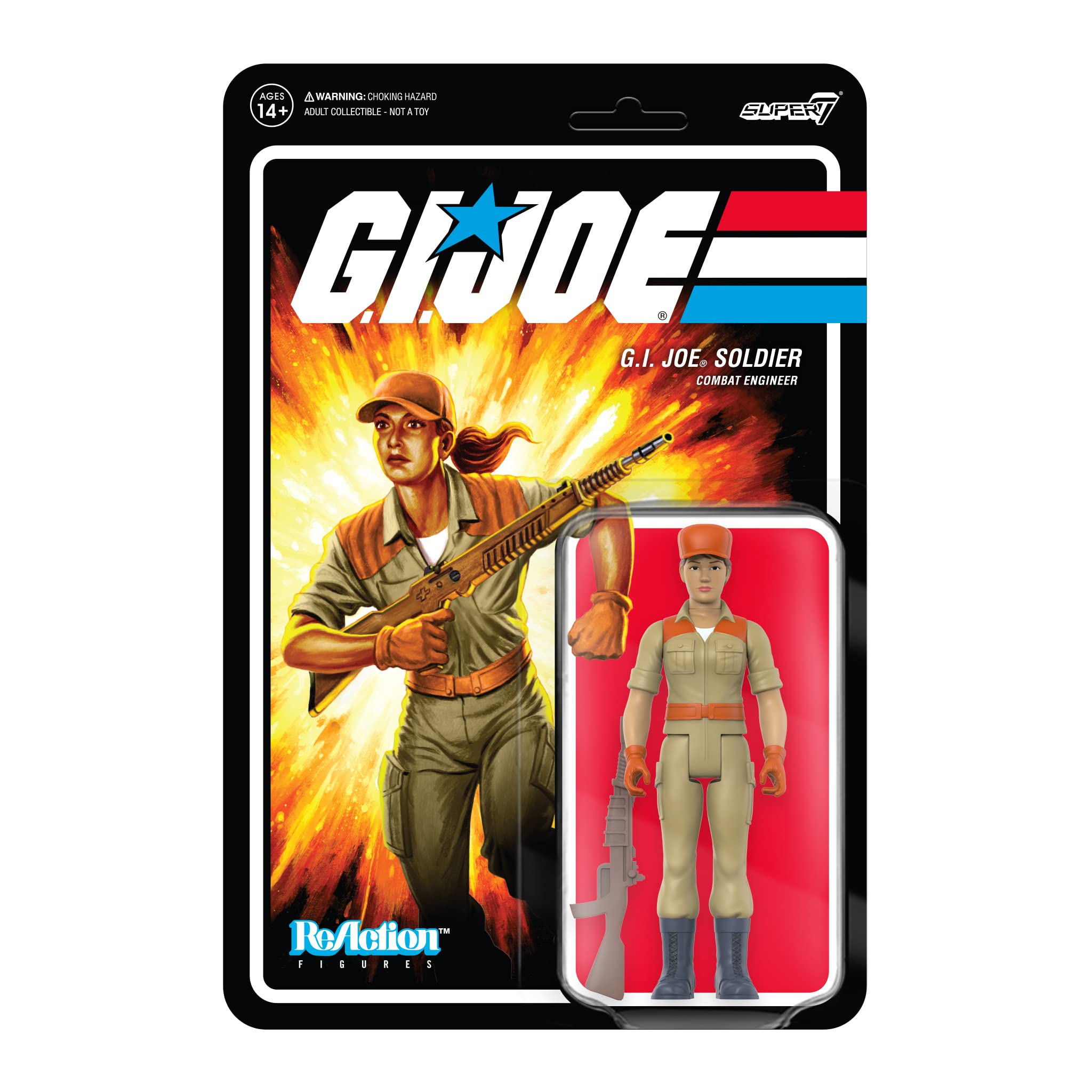 G.I. Joe Female Combat Engineer Tan Ponytail Hair - 3.75" G.I. Joe Action Figure with Accessory Classic Cartoon Collectibles and Retro Toys