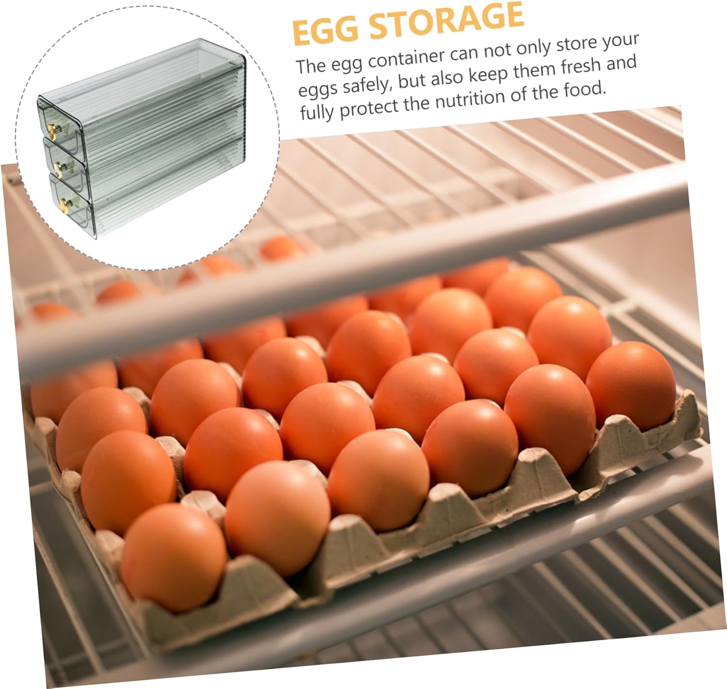 Angoily -grade Holder for Refrigerator Rolling Organizer Capacity for Kitchen Deepened Design to Prevent Cracking and Collisions