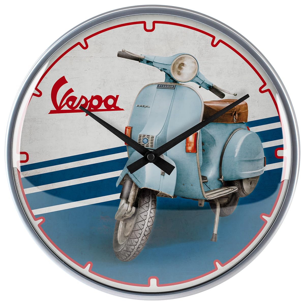 Nostalgic-Art Retro wall clock, Ø 31 cm, Vespa – Iconic – Gift idea for scooter fans, Official License Product (OLP), large kitchenclock, vintage design