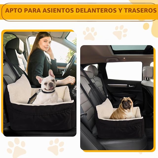 Foto 7 de 7 de Aevcvok Asiento Perro Coche Pequeño, Cama de Viaje para Cachorro y Gatito de hasta 12kg
