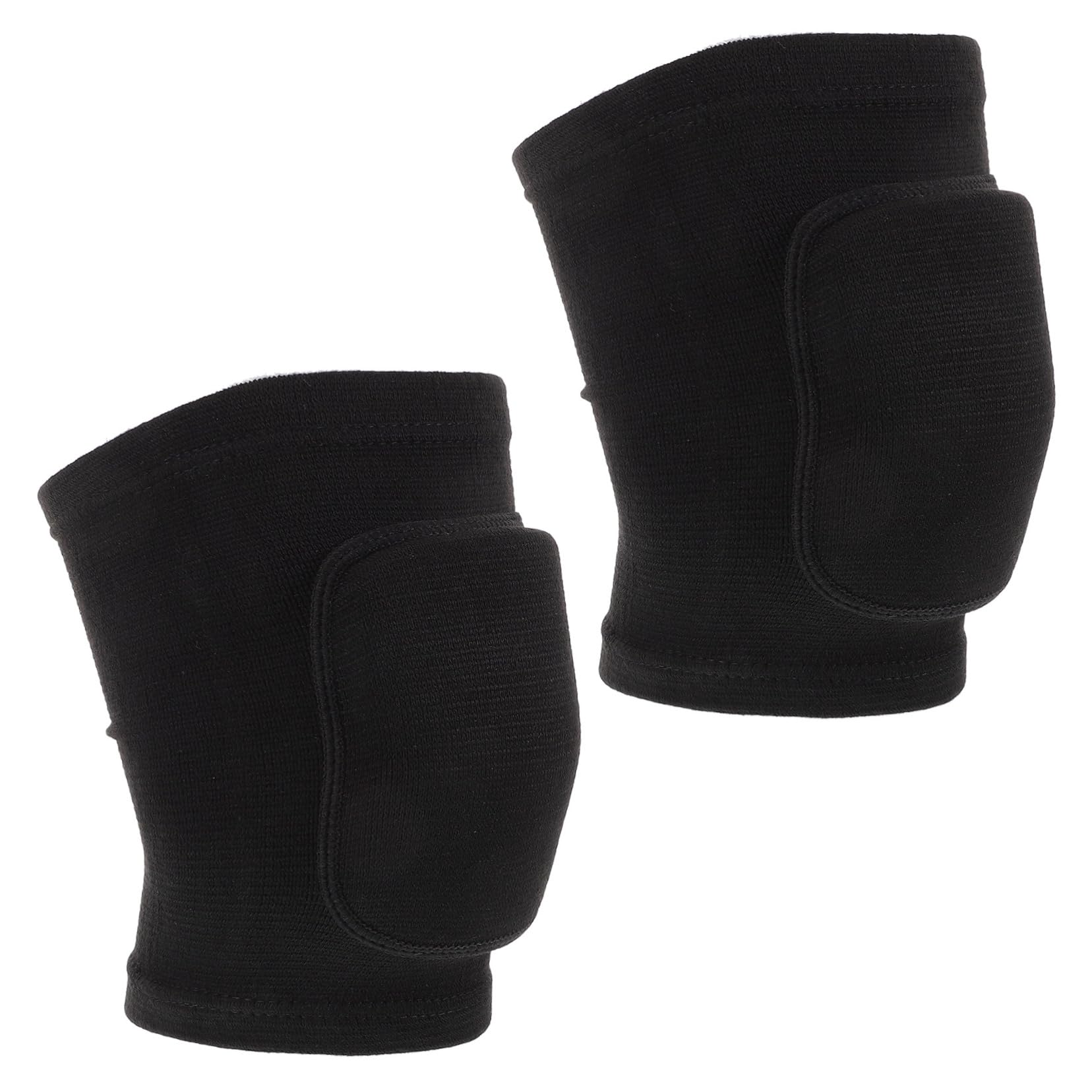 SUPVOX 1 Pair Compression Knee Brace for Women Men Sports Knee Pads for Volleyball Soccer Dance Thick Sponge Protection Black Youth Adult Sizes