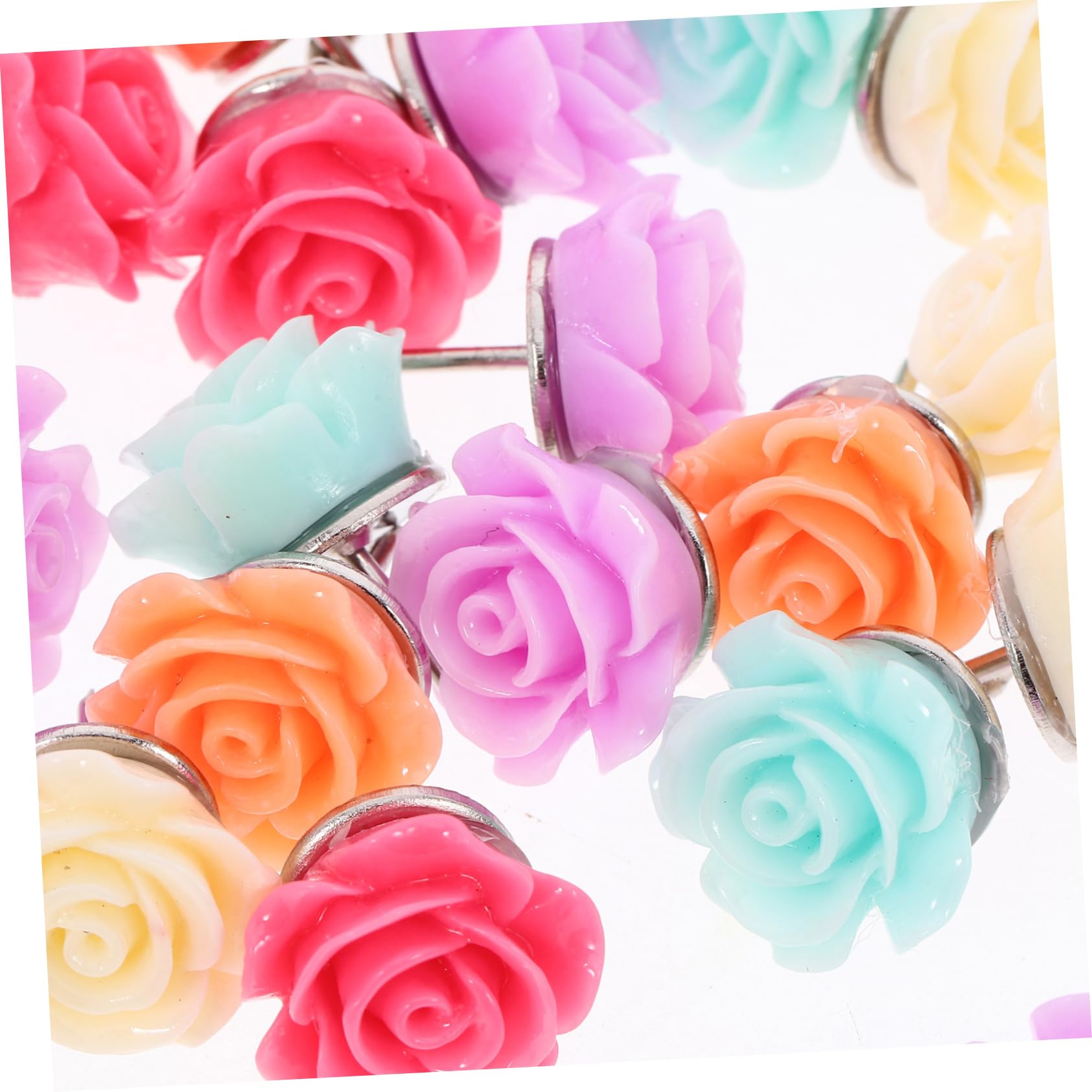 NUOBESTY 120stücke Blumenschiebernadeln Ersetzbare Pinnwandnadeln Farben Für Karten Kunst Und Handwerk Delicate Pushpins Für Korktafeln Und Bürodekoration