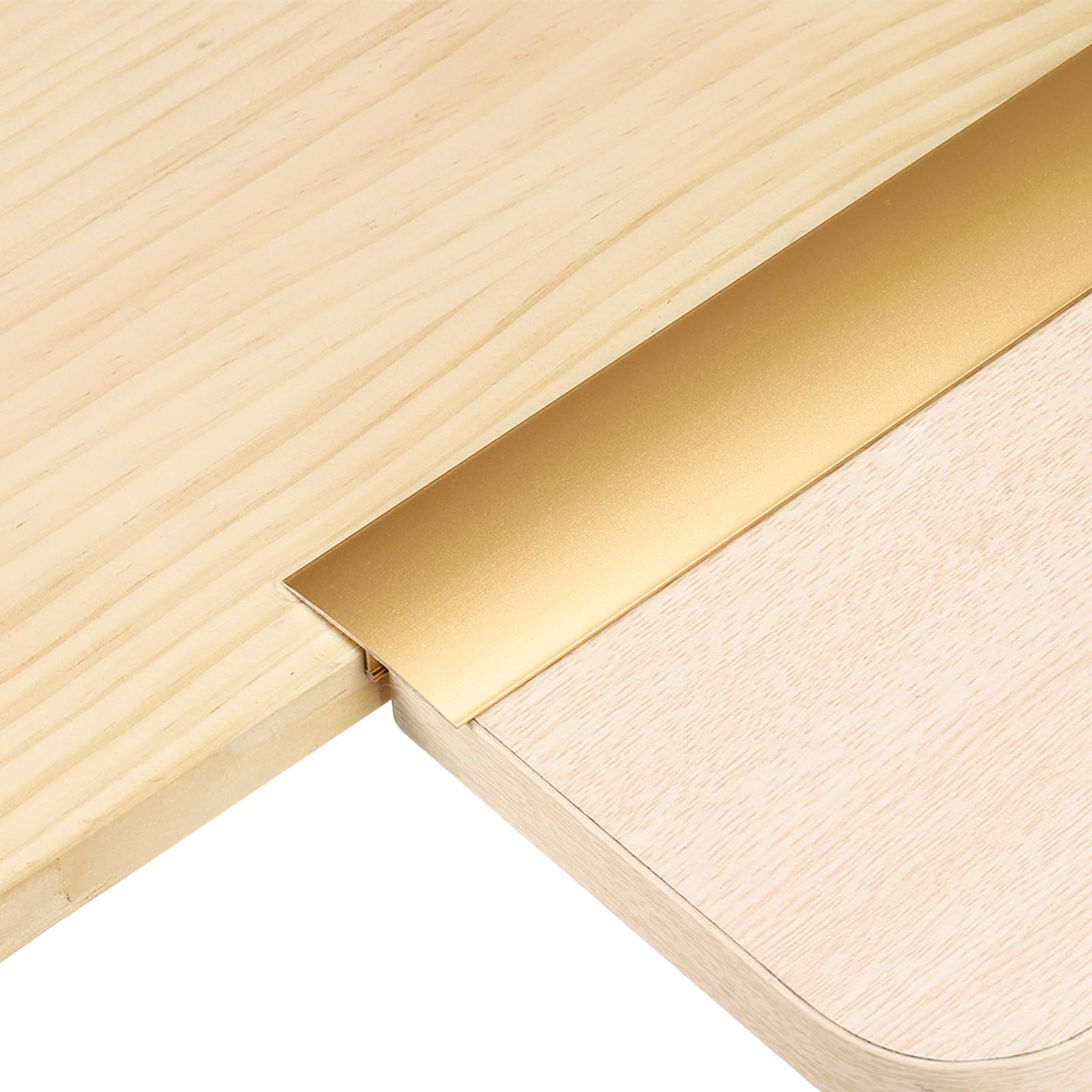 sourcing map 6Pcs 2.9ft x 1.57" T Molding Floor Transition Strips, Aluminium Alloy Vinyl Flooring Gap Trim for Joining Laminate Planks Tiles Floor Gaps, Gold