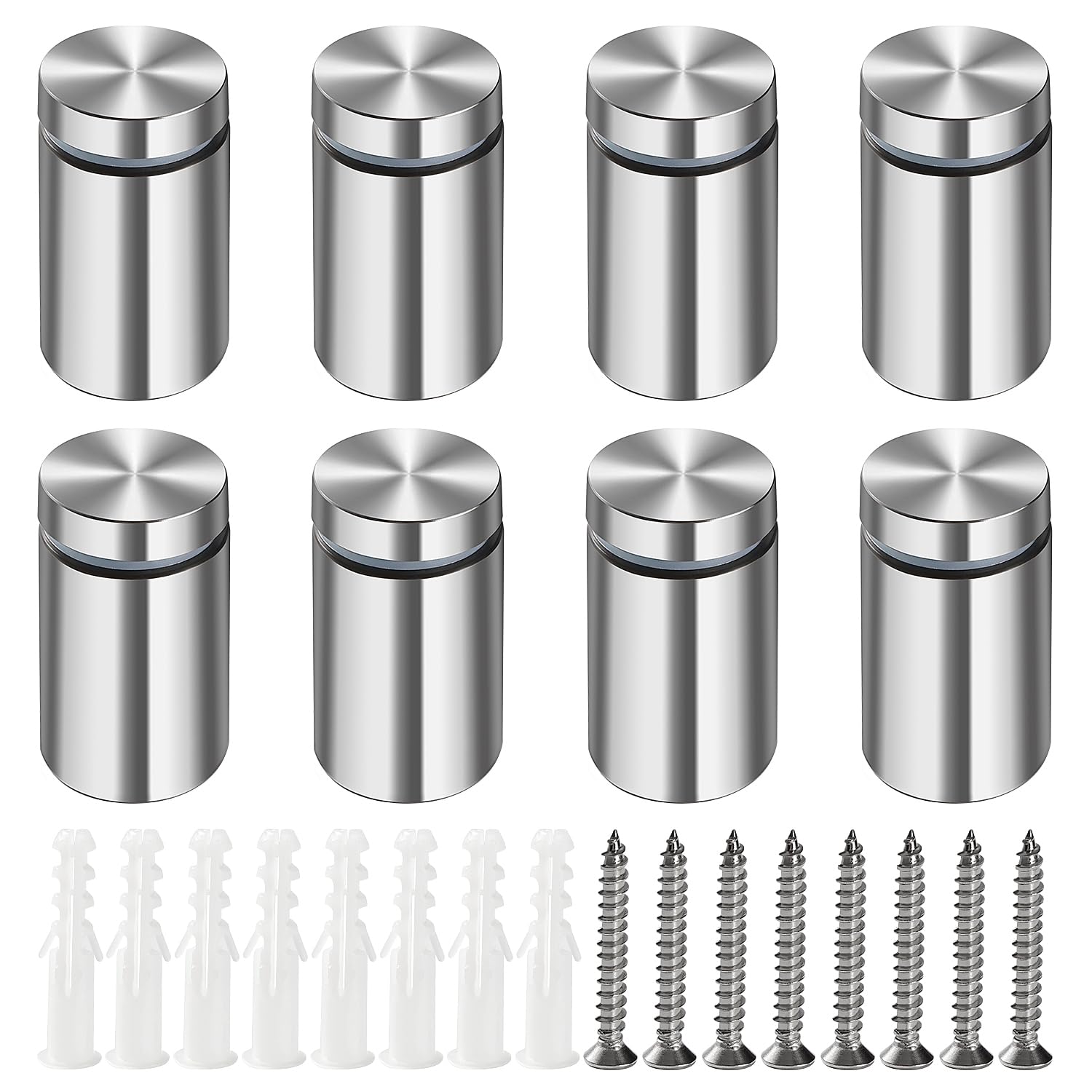 Lyeteung 8 PCS 19×30 mm Standoff Fixings, Stainless Steel Advertising Screw, Sign Standoff Screws