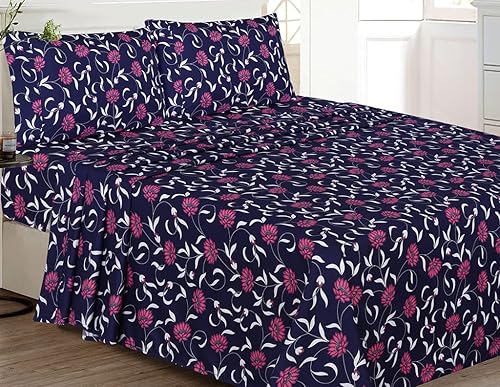 Miniatura 11 de Ruvanti - Juego de sábanas de tamaño King, sábanas refrescantes de microfibra cepillada extrasuave 1800. Juego de sábana de lujo que incluye sábana