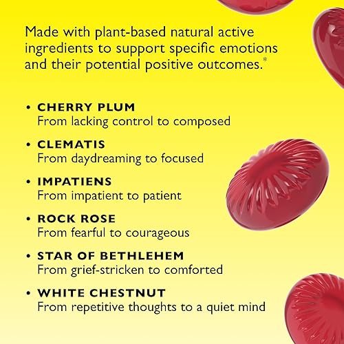 Miniatura 6 de RESCUE Bach Sleep PASTILLES, sabor grosella negra, pastillas para ayudar al sueño, sin melatonina, homeopática, esencias florales, 35 unidades