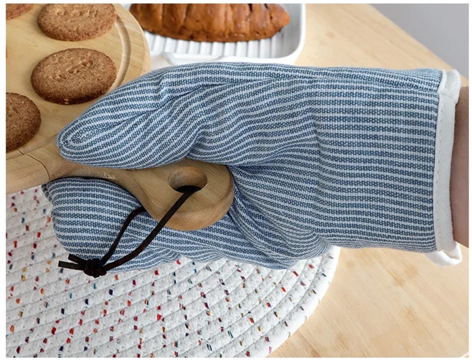MRKU Guantes para Hornear, Guantes de Cocina, Guantes de Horno japoneses Resistentes al Calor, Cocina nórdica doméstica, microondas para Asar a la Parrilla