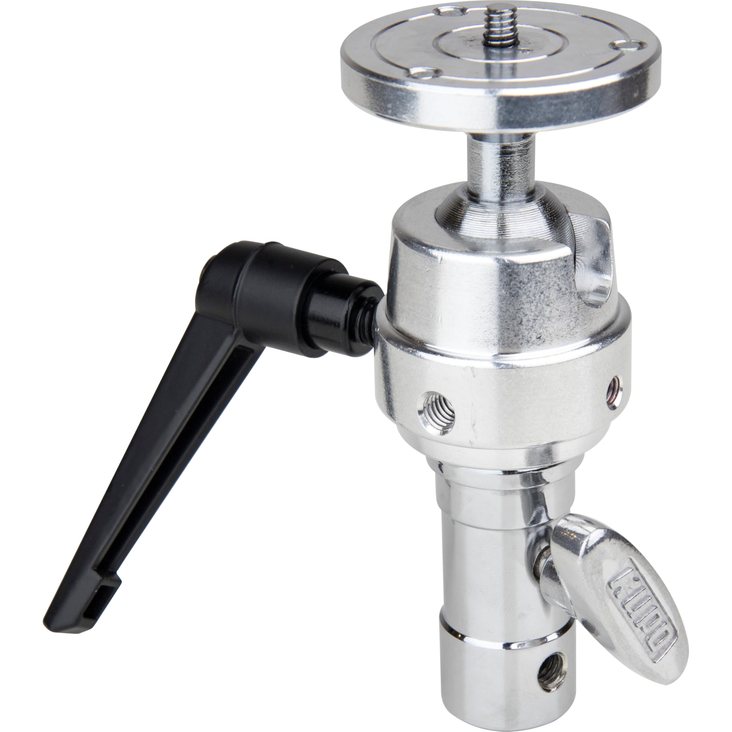 Kupo Super Grip Finger with Round Camera Plate, Ball Head with 1/4"-20 Male Stud, TVMP Adapter, 360° Rotation and Multi-Axis Positioning for
