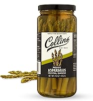 Collins Gourmet Pickled Asparagus Spears | Premium 16oz Jar for Bloody Mary Cocktails, Salads, Charcuterie & Snacks