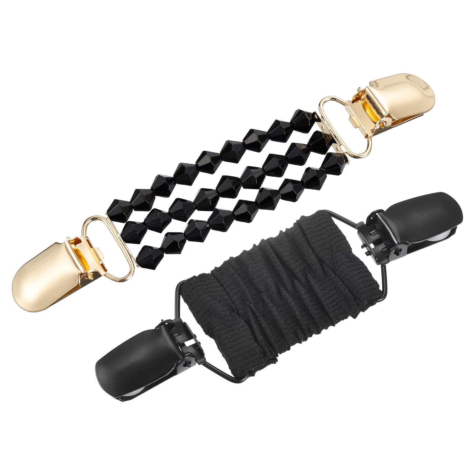 Pinces à col pour cardigan fausses perles : broche de dos et clip vêtement femme
